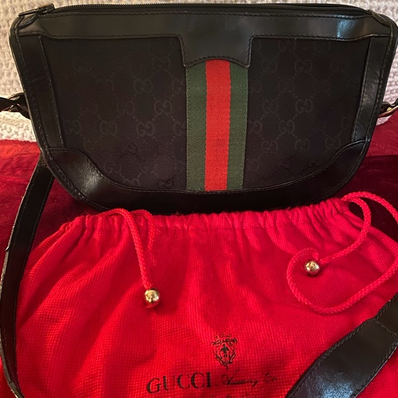GUCCI BLACK,SHERRY WEB LINE BAG - Picture 9 of 16